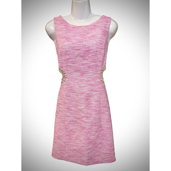 LILLY PULITZER~Catie Shift Dress Resort Pink Tropics Resort Boucle~Size 8~ $278 - Picture 5 of 16